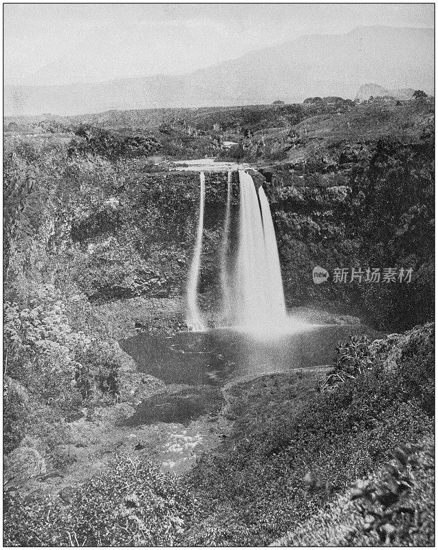 来自美国海军和陆军的古老历史照片:Wailua Falls
